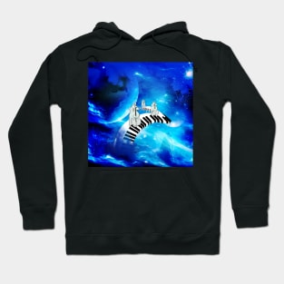 Curved piano in the universe Hoodie